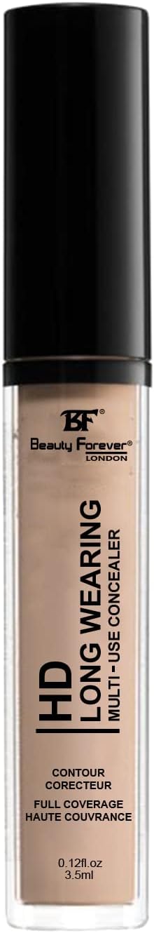 Beauty Forever HD Long Wearing Multi-use Concealer, Emollient Rich Formula, Creamy & Blend-able, 3.5ml (02 FAIR)