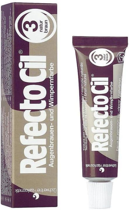 Rafectocil Cream Tint Brown No.3, Eyebrow Tint and Hair Color Dye - Professional Long-Lasting Hair Dye, 15ml/0.5oz