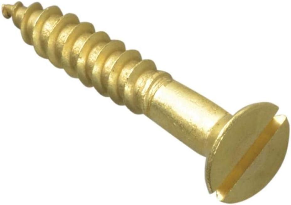 ForgePack Wood Screws - Solid Brass | 1 1/4" x 10 | Solid Brass | Pack 10