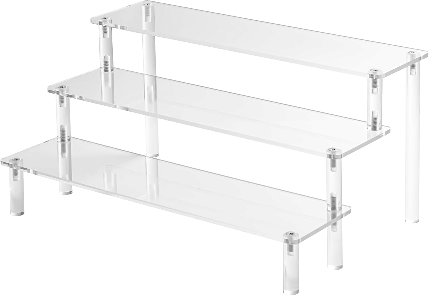 Acrylic Risers Display Stands, 3 Tier Perfume Organizer Display Shelf & Versatile Cupcake Stand Holder, Display Risers for Figures, Dessert Shelves for Party for Decoration and Organizer
