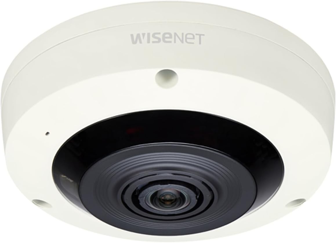 Hanwha Techwin XNF-8010R X-Series 6MP sensor 360° Indoor Fisheye Camera, 1/1.8" CMOS, 2048x2048 Resolution, 1.6mm (192°x192°) Lens w/Simple Focus, WDR 120dB @30fps, PoE or 12VDC