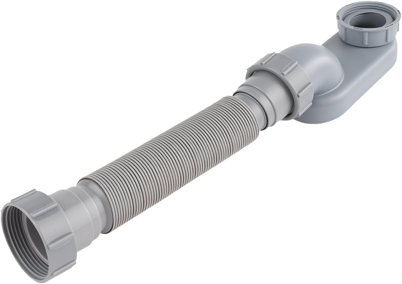 Flexible Low Profile 1 1/2 P-Trap, Drain Pipe, Free Standing Bath Pipes, Pop Up Replacement Flexible Waste Pipe, Shower Use, Trap Drain Tub Kit, Easy Installation for Home Bathroom