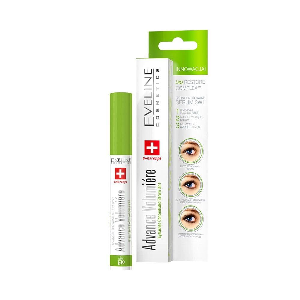 Eveline Eyelash Growth Activator Concentrated Serum 3 In 1 Advance Volumiere
