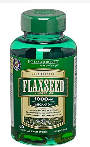 Holland & Barrett Vegetarian Flaxseed Linseed Oil 60 Capsules1000mg/Omega-3,6&9