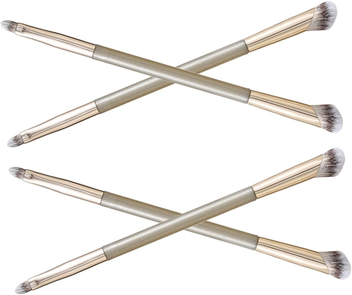 Generic 4pcs Concealer Brush Foundation Brush for Liquid Makeup Double Ended Makeup Brushes Eyeshadow Brush Double Sided Makeup Brush Nose Contour Brush Eyeshadow Smudge Brush Plastic