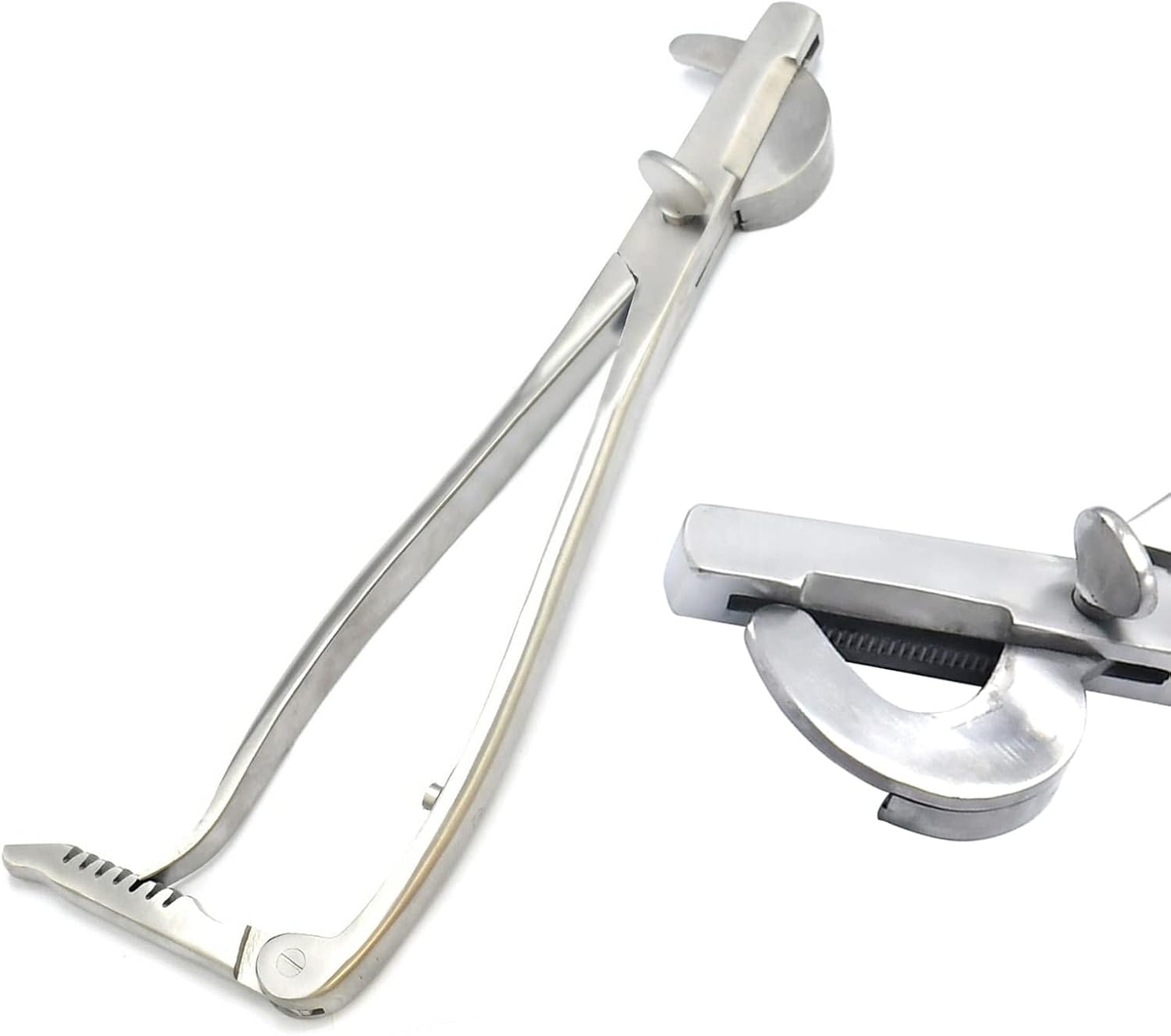 White Emasculator 12.5" Castation Double Crush with Ratchet VT-134