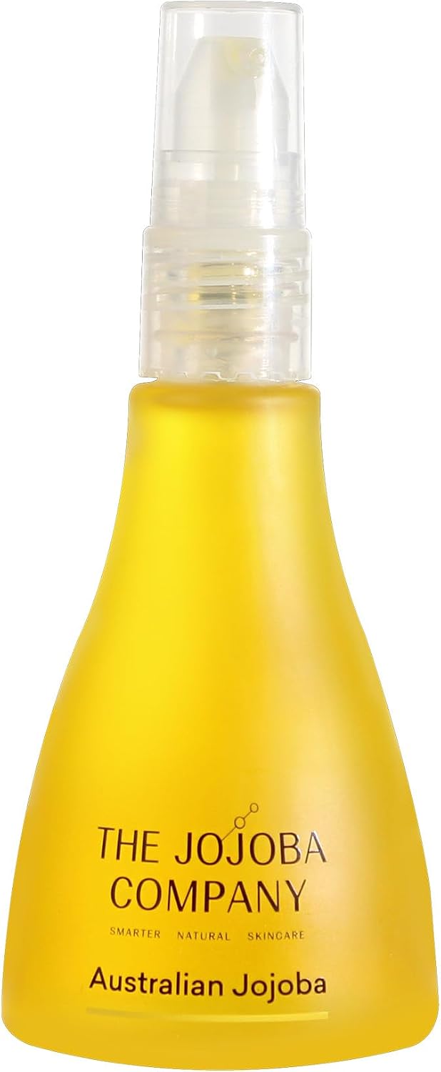 The Jojoba Company Pure Australian Jojoba Oil Cold Pressed Face, Hair & Body Oil with Vitamins A, D & E Deep Moisturiser for Dry, Sensitive & Acne-Prone Skin Suitable for All Skin Types 85ml