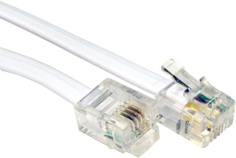 5M High Speed RJ11 to RJ11 BT Broadband Extension Cable Lead For ADSL Modem Router Internet Sky Box 5 M Meter Metre UK