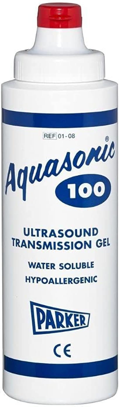 Aquasonic 100 Ultrasound Gel, Ultrasonic Transmission Gel, Water Soluble Hypoallergenic Bacteriostatic, Non-Sensitising Gel for Therapeutic Medical Ultrasound and Beauty Application, 250ml