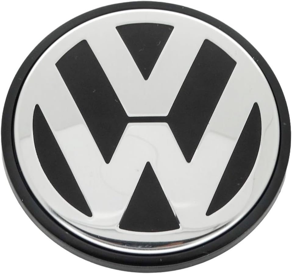 Genuine VW Alloy Wheel Centre Cap Satin Black High Chrome 65mm - 3B7601171 XRW