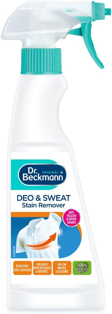 Dr. Beckmann Deo & Sweat Stain Remover | Combats antisperspirant, yellow and white marks.| 250 ml