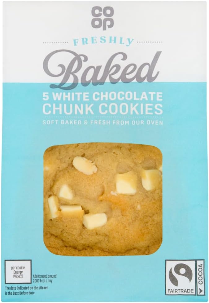 Co-op Bakery 5 White Chocolate Chunk Cookies