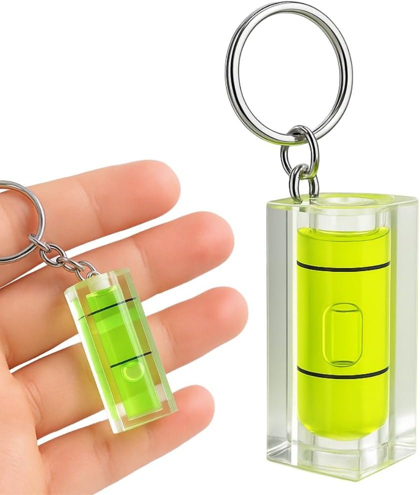 315 Supplies Mini Spirit Level Keyring – Precision Bubble Level Keychain Tool | Lightweight, Durable, Portable | Great for DIY, Builders, Stocking Fillers, Novelty Gifts & Gadgets