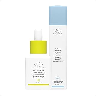 Drunk Elephant Full Sized Moisture Duo - Hydrating and Moisturizing Duo with B-Hydra Intensive Hydration Gel (50 mL / 1.69 Fl Oz) and Virgin Marula Luxury Facial Oil (30 mL / 1 Fl Oz)