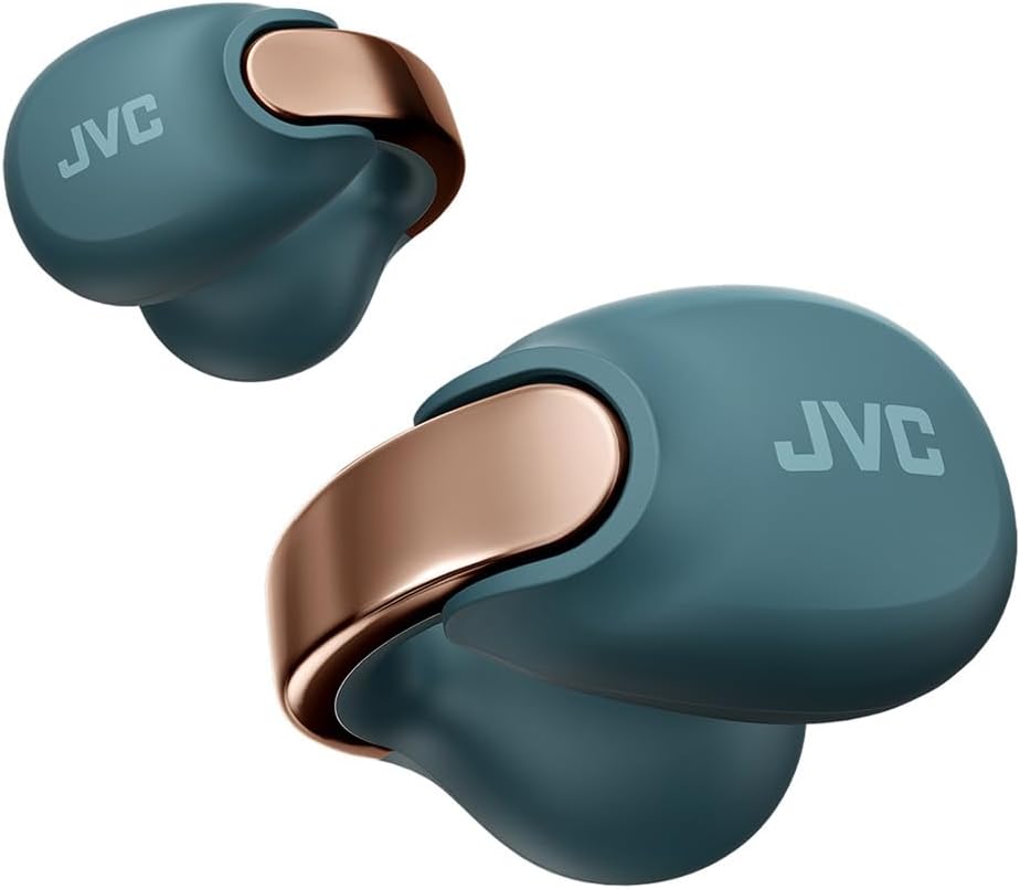 JVC HA-NP1T-A Wireless Open Ear Headphones, Up to 24h Battery, Lightweight, Waterproof IPX4, Touch Control – Blue