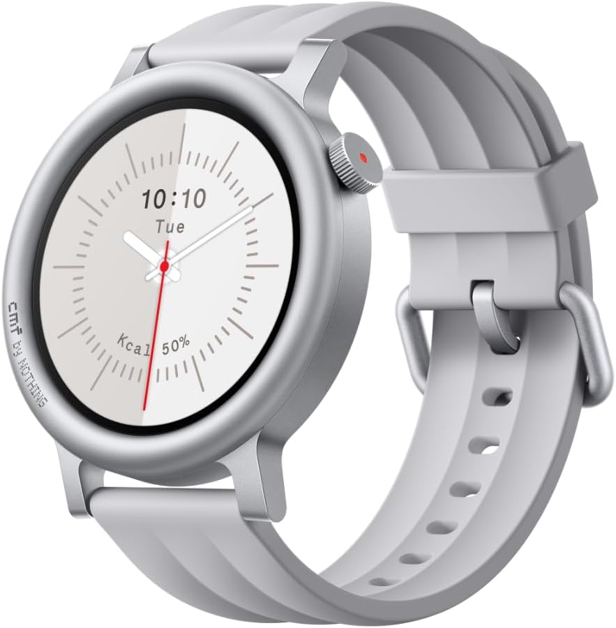 CMF by Nothing Watch 3 Pro Smart Watch for Men Women, Bluetooth Call AI Energy Score, 1.43” Heart Rate Tracking, Sleep Monitor, GPS & 130 Sport Modes, Fitness Tracker for Android iOS, IP68 Light Grey