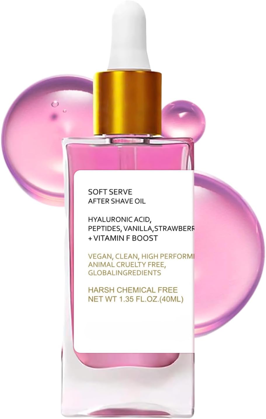 After Shave Oil for Women with Strawberry & Vanilla, Hair Removal Soothing Essential Oil, Shaving Oils, Aftershave Balm, After Shaving Gel, Smooth Skin, Prevents Ingrown Hairs & Dryness