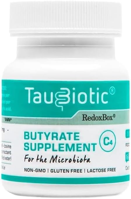 TauBiotic® 30 caps. by RedoxBox® - Butyrate (tributyrin) Gut Microbiota & Digestion Support.
