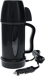RoadPro 12V 20-Ounce Hot Pot II RP5021 - Electric Coffee Mug Travel Kettle Hot Tea Maker Portable Water Boiler DC 12 Volt Electric Kettle - Black