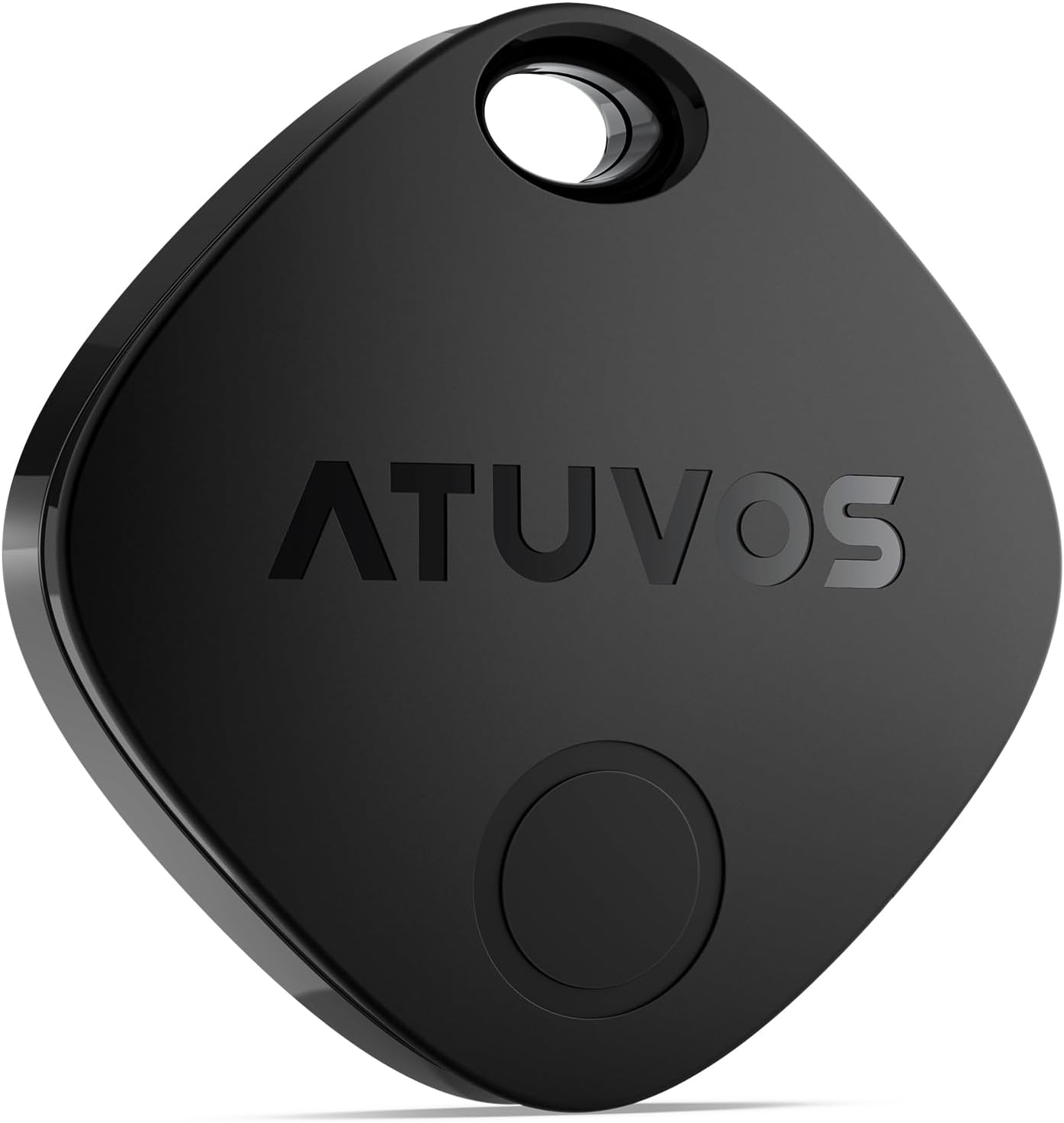 ATUVOS Tracker Bluetooth Item Finder, Compatible with Apple Find My (iOS Only), Replaceable Battery, IP67 Waterproof, for Keys, Luggages, Suitcases, Wallets, Bags, 1 Pack, Black