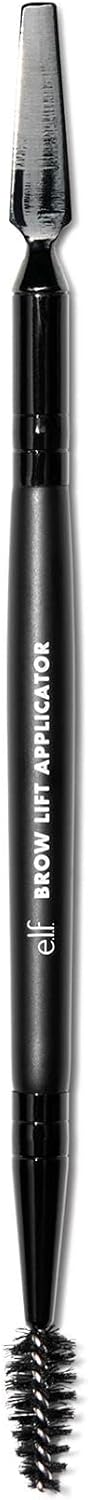 e.l.f. Cosmetics Brow Lift Applicator, Dual-Ended Eyebrow Brush For Grooming & Lifting Brows & Applying Brow Wax, Creates A Fluffy Feathered Look, Black