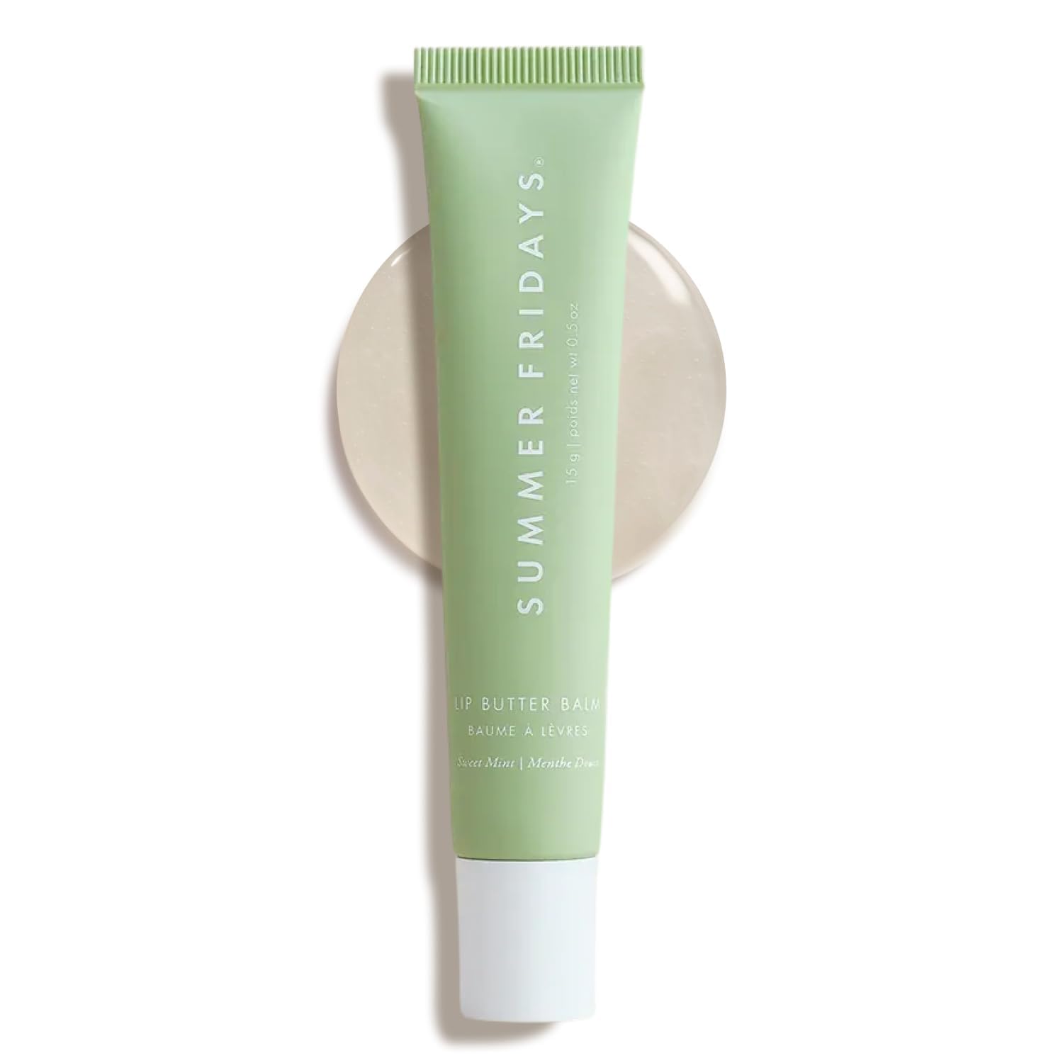 Summer Fridays Lip Butter Balm - Conditioning Vegan Lip Balm for Instant Moisture, Shine & Hydration - Softening & Soothing Skincare - Sweet Mint (.5 Oz)