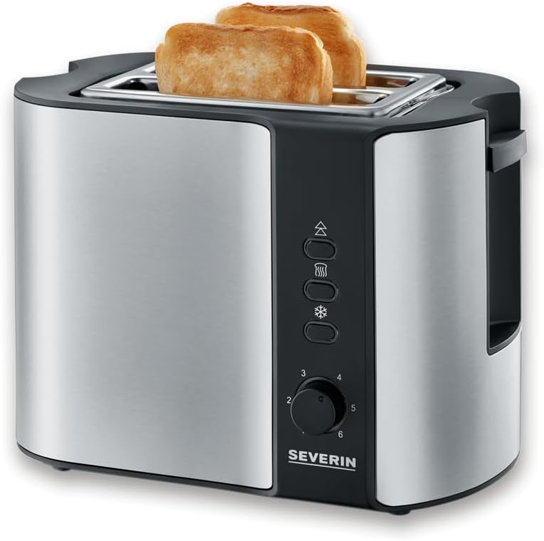Severin Autmatic toaster with 800 W of power 2589, brushed stainless steel-black