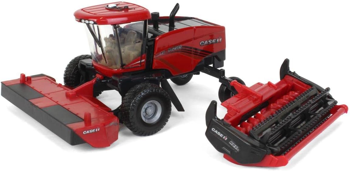 ERTL 1/64 Case IH WD2505 Windrower with RD165 Rotary Head and Sickle Bar Head 44282