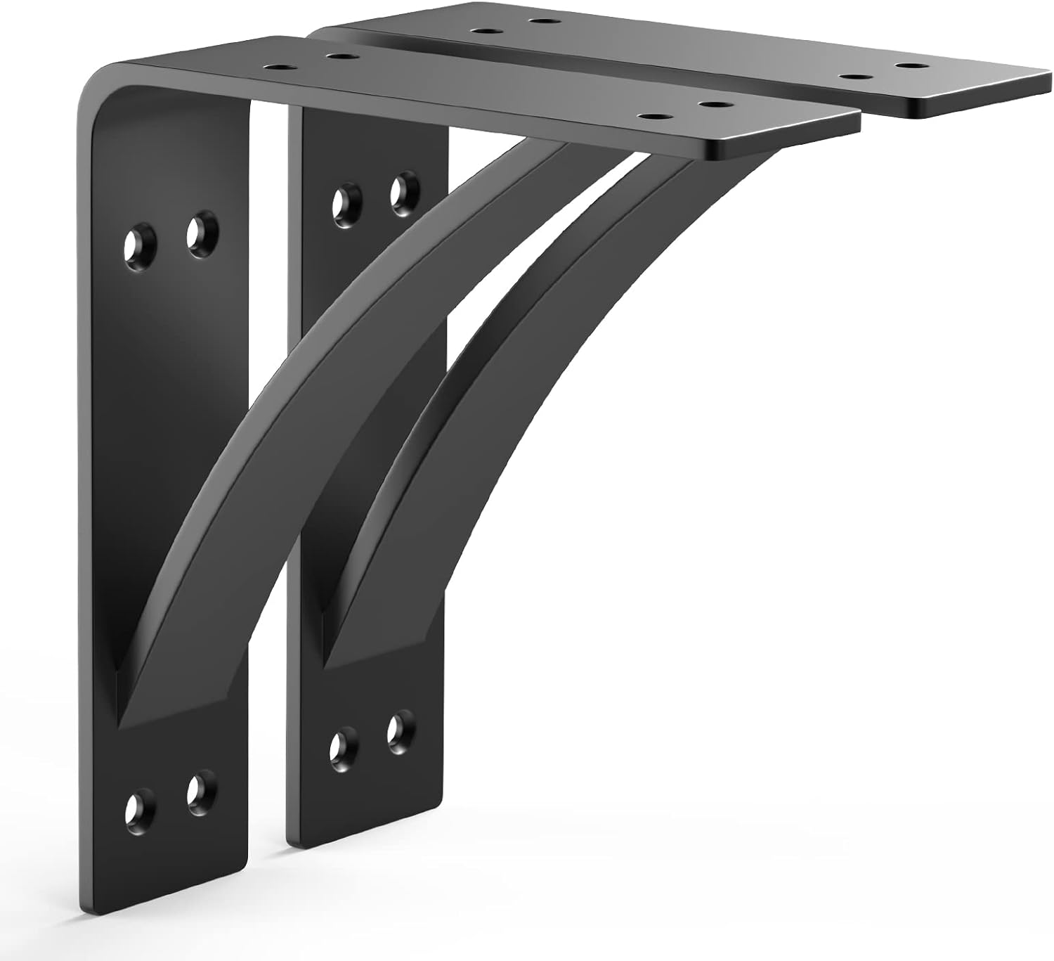 Heavy Duty Shelf Brackets, 2 Pack Fireplace Mantel Brackets, Hand Welded Steel Bracket, Countertop Support Bracket, DIY Shelving Brackets for Rustic Farmhouse Decor (Large 8X9)