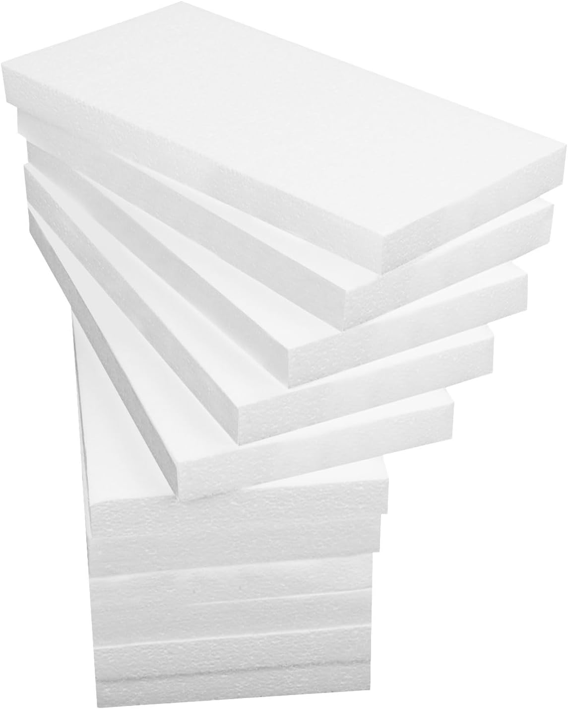 Aselected 15Pcs Styrofoam Blocks For Porject 30 X 15 X 2.5Cm Polystyrene Craft Foam Blocks For Sculpting Modeling Diy Arts Crafting Kids Class Floral Arrangement(White)