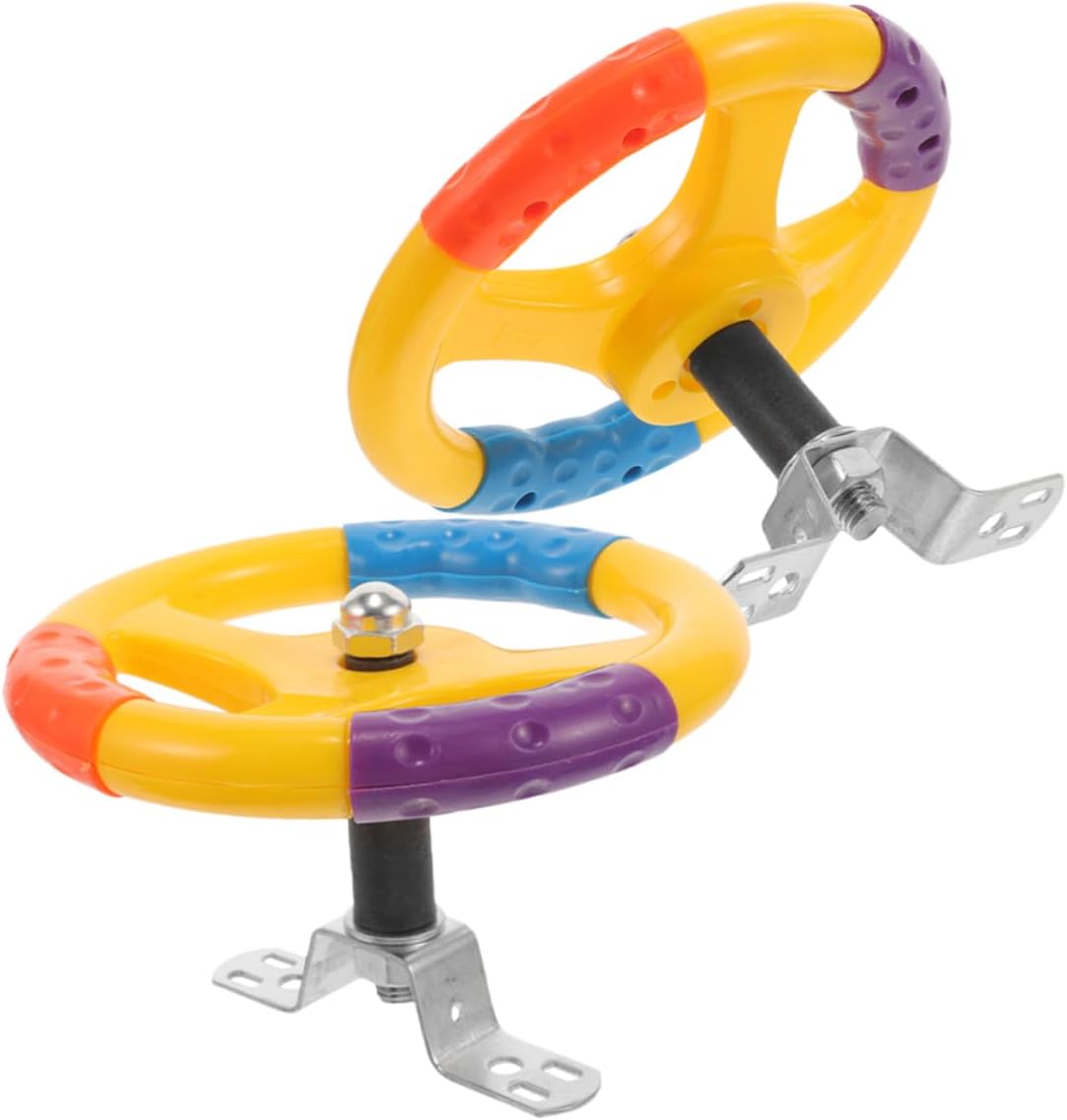 2pcs Steering Wheel for with Wheels Wagon Truck Ride Spinning Tricycles Knobs Buggy Stroller Scooter Seat Steering Wheels Wheelbarrow Controller Metal