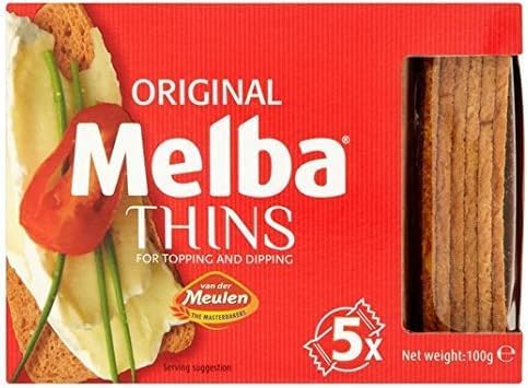 Van der Meulen Melba Toasts, 100g - Light & Crispy Toasts for Dips, Spreads, Creative Appetizers