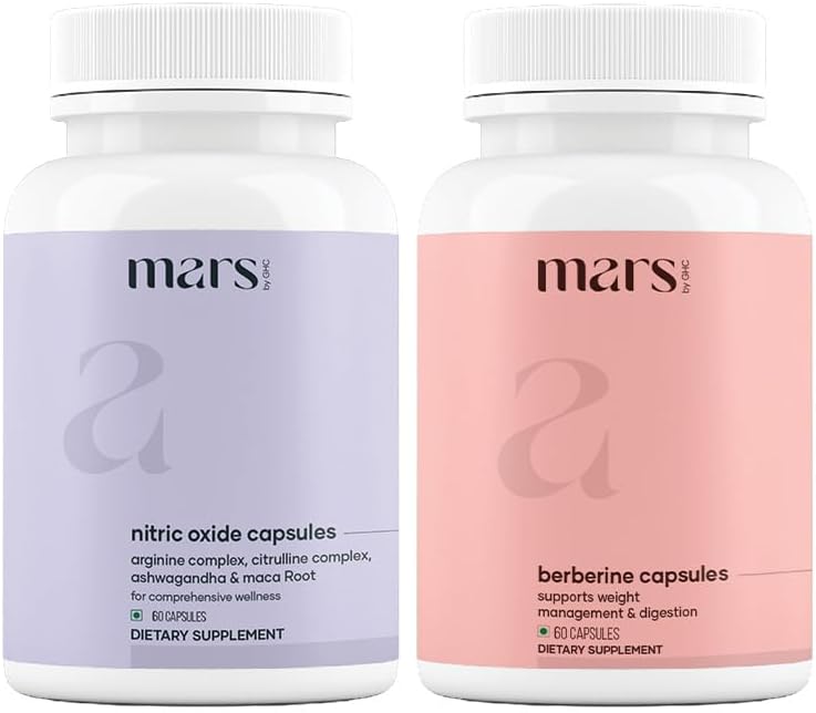 Mars NitroBurn Combo: Powered by Nitric Oxide & Himalayan Berberine - Pack of 1