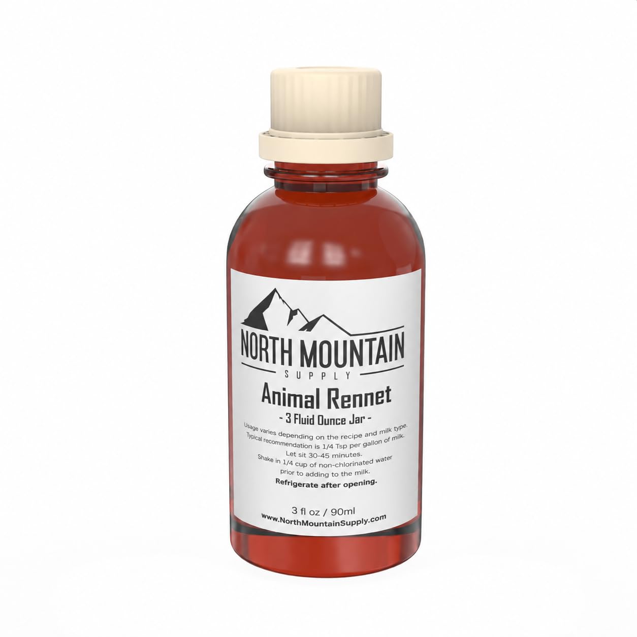 North Mountain Supply Liquid Calf Rennet for Cheese Making - 3 oz
