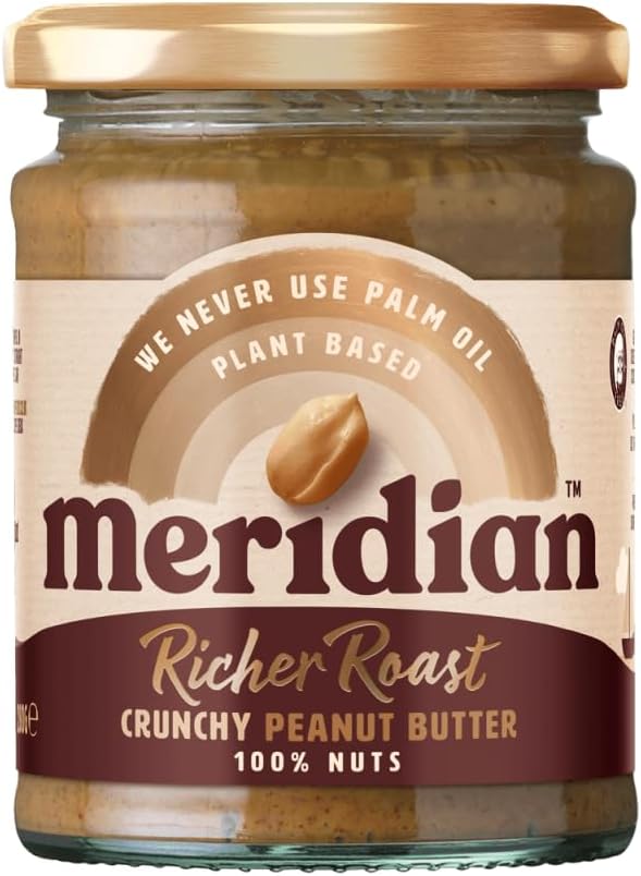 Meridian Foods Peanut Butter Rich Roast, 280 g, Crunchy, 6 Units