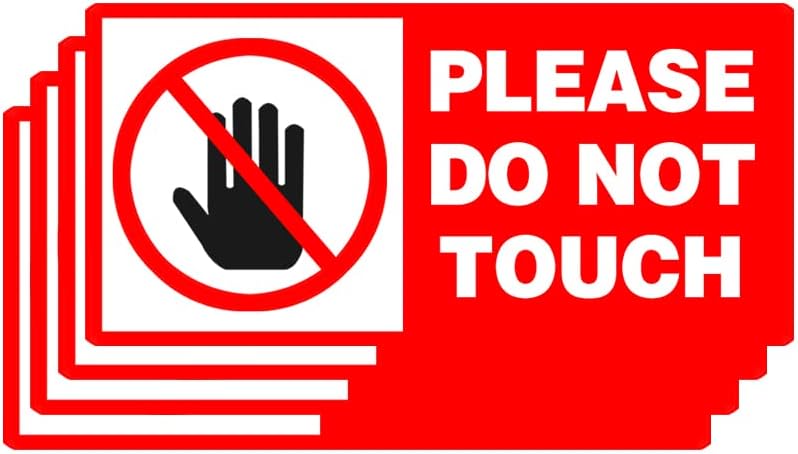 TOPLABEL Do Not Touch Warning Sign Label Stickers,2x4 Inch,15 Pcs Per Pack