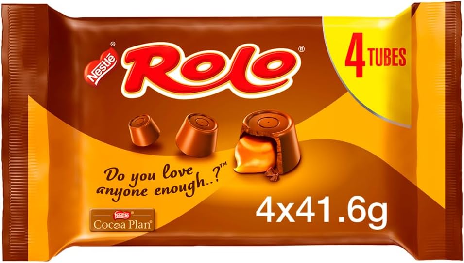 Rolo Milk Chocolate and Caramel Multipack, 4 x 41.6g