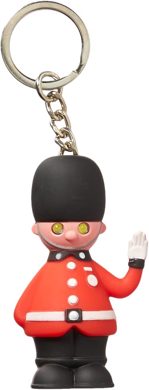 Puckator London Guardsman LED Keyring with Sound (Rule Britannia) Key Chains For Men - Key Wallets For Men Small Toys For Mystery Boxes Small Gifts For Kids Keychain Cute Metal And Resin Keyring