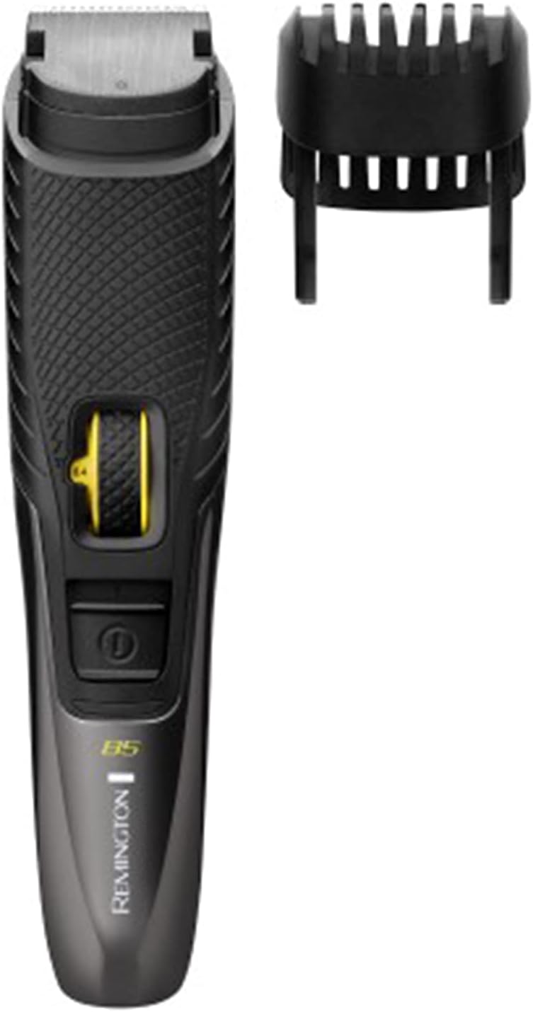 Remington Style Series B5 Beard Trimmer (Self-Sharpening Titanium Blades, Precision Styling, Adjustable Zoom Wheel, 17 Length Settings, Anti-Slip Grip, Cord or Cordless, 60-Minute Runtime) MB5000