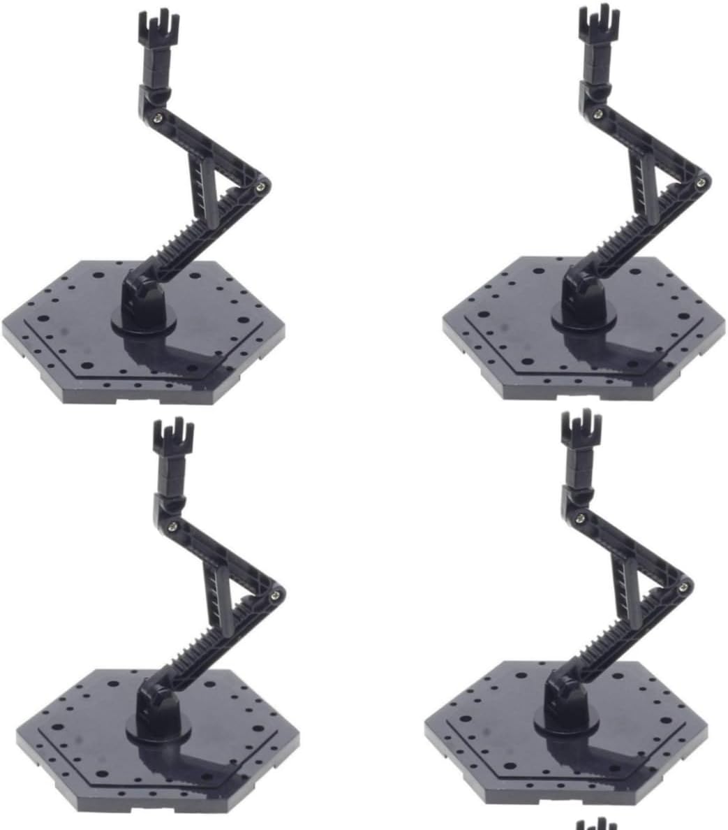 Bioristar HG RG Hobby Action Base Model Stand Hobby Display Stand Pack of 4 1/144 Scale (4 pack Black)