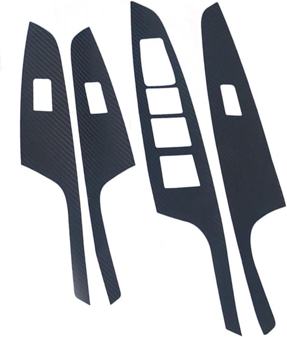 DQRG Car Interior 4pcs Car Styling Carbon Fiber Stickers Accessories Windows Lifter Control Button Panel For Hyundai For Tucson 2015-2018 Car Interior Moulding Trim