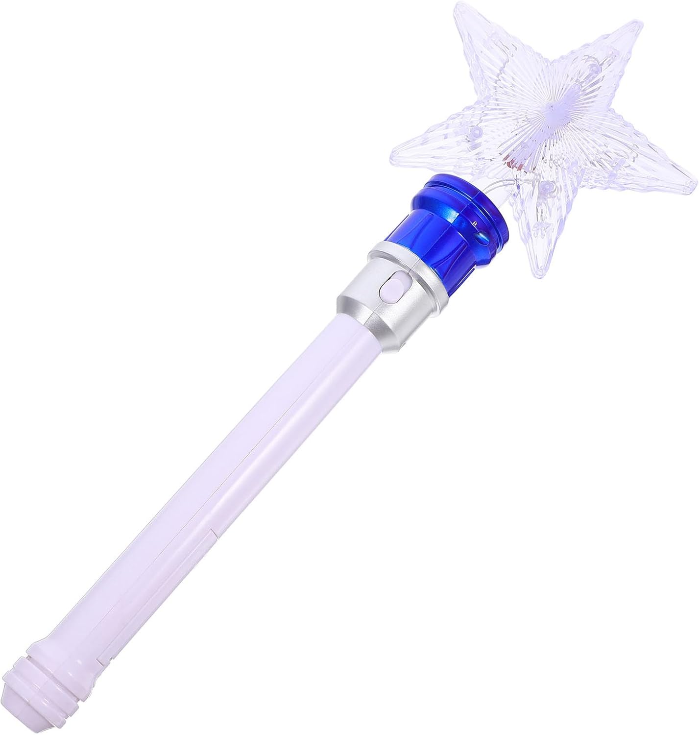 Homoyoyo Spinning Light Up Wizard Wand with Blue Star LED, Reusable Glow Stick for Festival Parties, Holiday Cheering, and ’s Magical Play