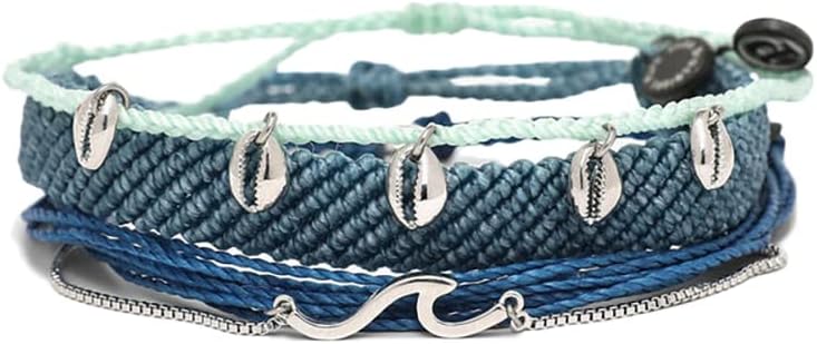 Pura Vida Maui Style Bracelet Pack - Stackable Bracelets for Women - Handmade Accessories, Adjustable Bands - Multicolor, Set of 4