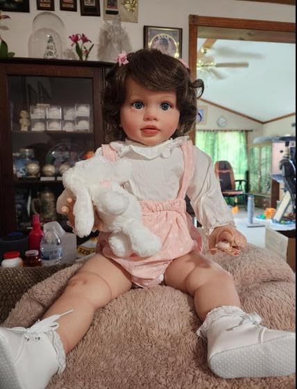 Big Size Realistic Reborn Toddler Dolls 26 inch Lifelike Baby Girl Cute Standing Doll Weighted Body Real Life Silicone Reborn Babies Toddler Girls Birthday Toys Gifts