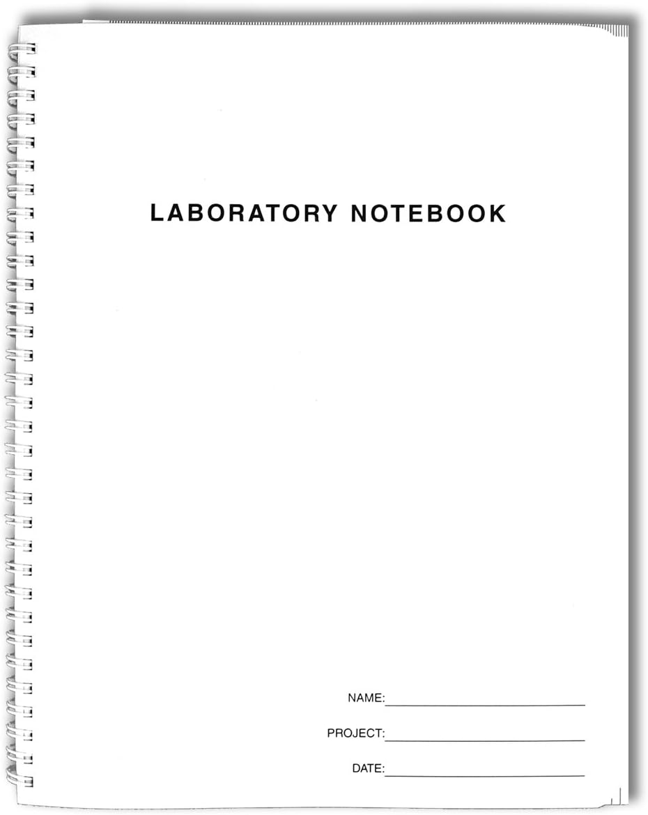 BookFactory Student Lab Notebook (Scientific Grid Format) - Standard No Carbon Copies 8.5'' x 11'' 75 Pages [Wire-O Bound] (LAB-075-WTG)