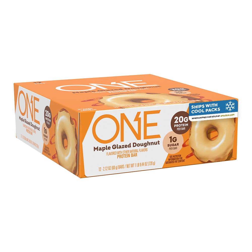 ONE Maple Glazed Doughnut Protein Bars, 20g Protein, Gluten Free, 12 ct