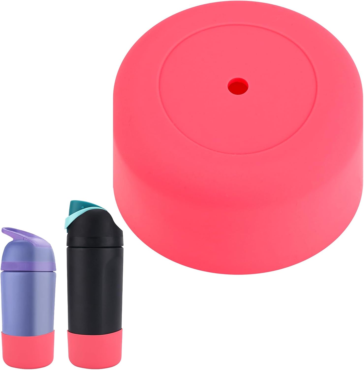 Silicone Boot for Owala, Premium Silicone Bottle Boot Cup Bottom Protector Anti-Slip Bottom Protective Cover Compatible with Owala 14oz And 16oz Children's Water Bottle(Pink)