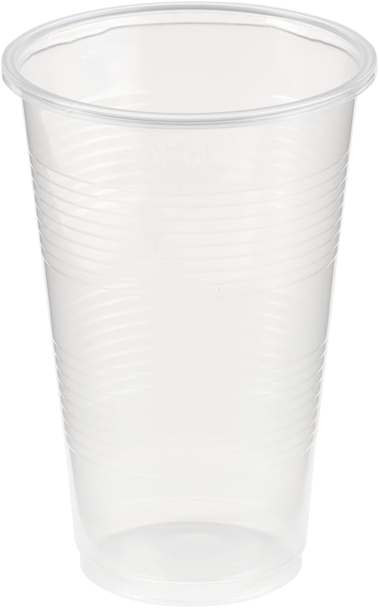 Caterpack by Robinson Young Plastic Tumblers 0.5 Pint, Clear Plastic Half Pint Party Cups, Disposable and Recyclable, 50 Pack