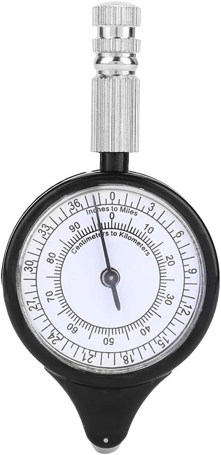 Map Measuring Wheel, Map Distance Measuring Tool, Mini Aluminium Alloy Abs Map Measuring Gauge for Measuring Distance Between Two Points from the Map