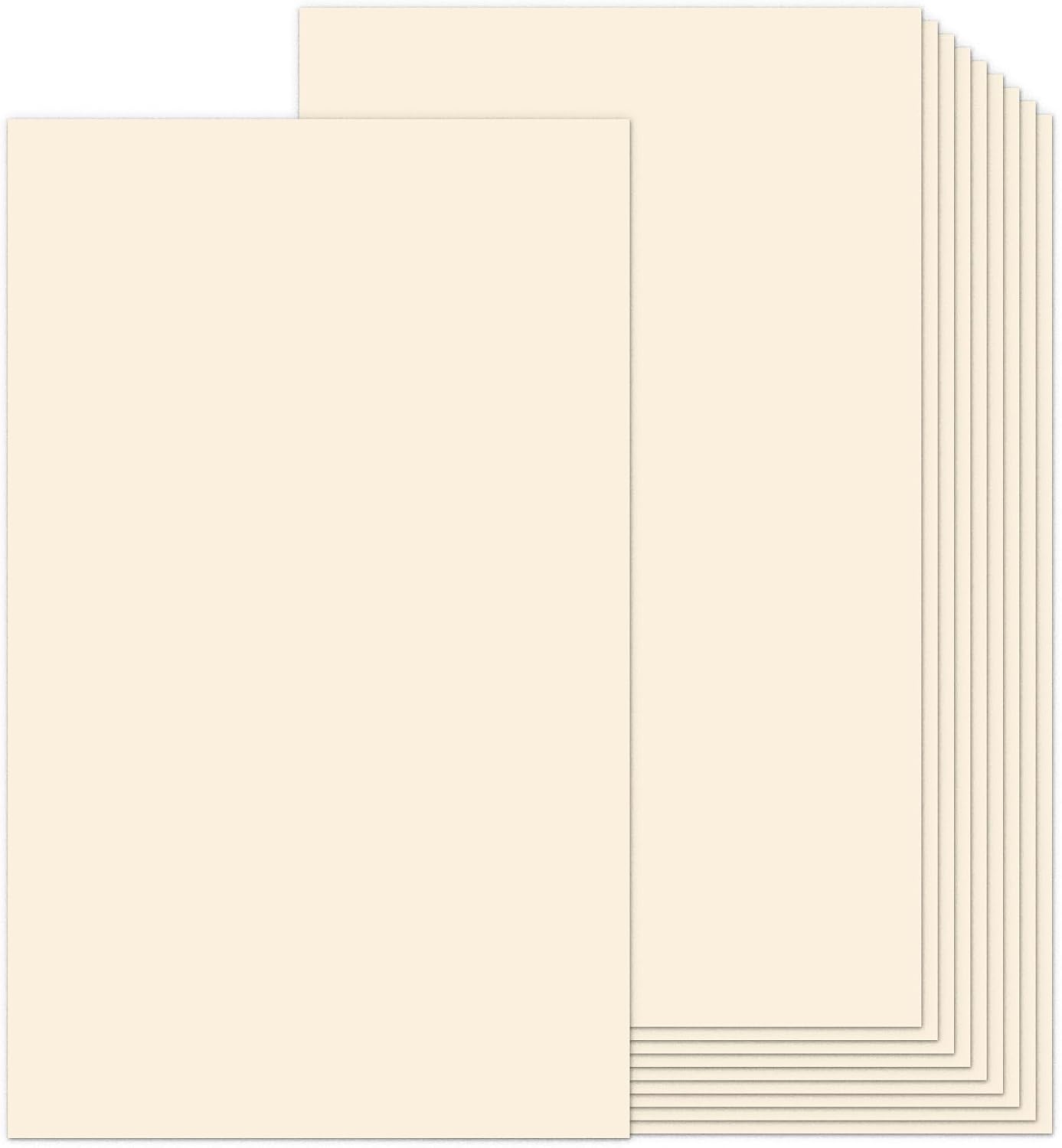 8.5x14 Cream Cardstock Blank Cover Stock Thick Paper 100 Sheets, Goefun 80lb Heavyweight Legal Cardstock Printer Paper For Arts and Crafts, Posters, Brochures, Menus